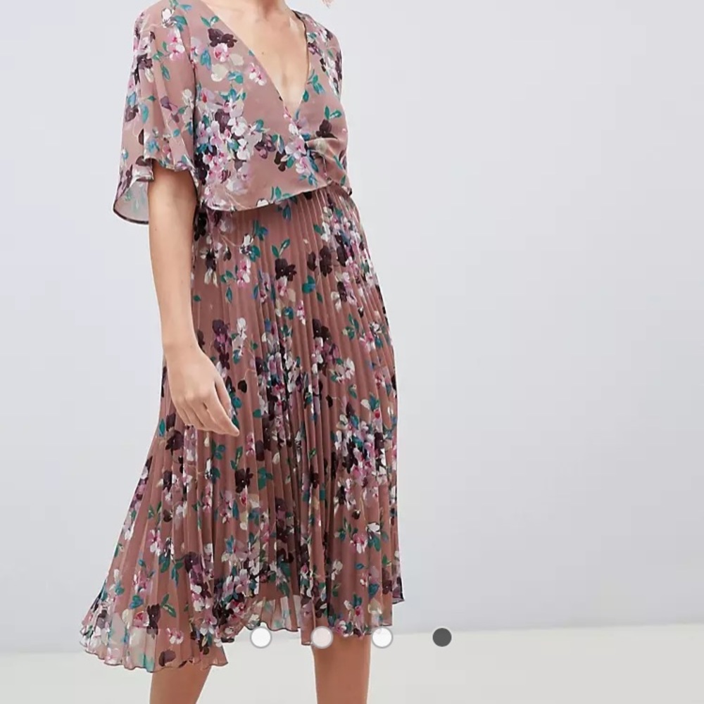 ASOS Tall flutter sleeve midi dress